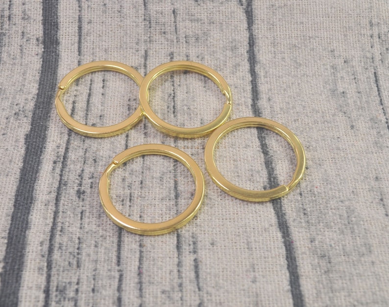 10,30,50pcs hallazgos de llaveros al por mayor, coloridos anillos divididos en blanco, suministro de cadena de claves, llavero redondo de círculo, anillos divididos, 30 mm imagen 4