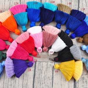 1-100Pcs 22 Colors ombre Tassels, Bilayer Cotton Tassels, Cotton Thread Tassels,Stacked Cotton Tassels,Wholesale Cotton Tassels,YY#07
