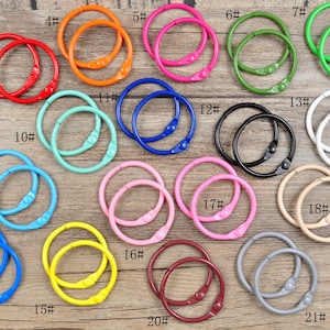 10,30,50 anelli colorati per raccoglitori, dimensioni 30 mm per ufficio, chiavi, anelli di rilegatura, anelli campione, schede indice, schede flash, album di ritagli, diari spazzatura