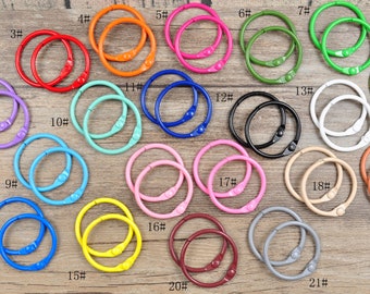 10,30,50Pcs Colorful Binder Rings,30mm sizes for office,keys, binding rings,swatch rings, index cards, flash cards, scrapbook, junk journals
