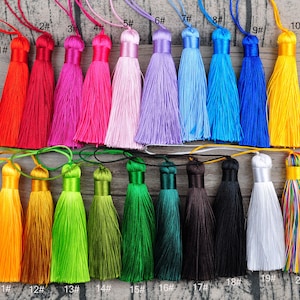 8cm tassels,High quality silky thread tassel,Boho Tassels, thick silk tassels, tassels,handmade tassels,Artificial Silk, jewellery tassels