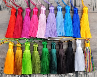 8cm tassels,High quality silky thread tassel,Boho Tassels, thick silk tassels, tassels,handmade tassels,Artificial Silk, jewellery tassels