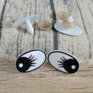 20Pcs(10 Pairs) Cartoon Safety Eyes, Plastic Comic Eyes，Safety Eyes，Printed Eyes， Comic Eyes，29x19mm
