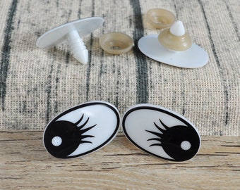 20Pcs(10 Pairs) Cartoon Safety Eyes, Plastic Comic Eyes，Safety Eyes，Printed Eyes， Comic Eyes，29x19mm