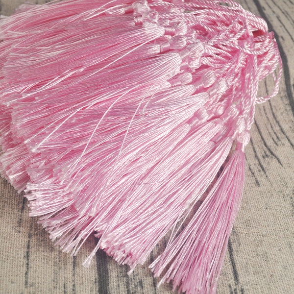 20Pcs/50Pcs/100Pcs Pink Bookmark Tassels， Silk Tassels，Tassel Pendant,DIY Craft Tassels,Bookmark Making Supplies,5" Long