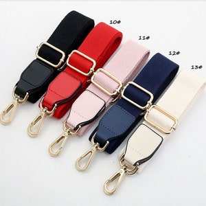 55 Adjustable Solid Color Bag Strap,3.8cm Width Crossbody Strap, PU Leather Purse Handle Chain, Shoulder Handbag Strap,Replacement Strap image 4