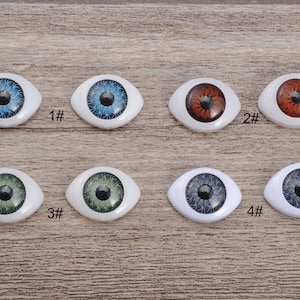 10Pcs-100Pcs Plastic Doll Eyes,16mm Iris Oval Flatback Eyeballs,Oval pad Resin Eyes Cabochons Cameo,Craft Doll Supplies,4 Colors options