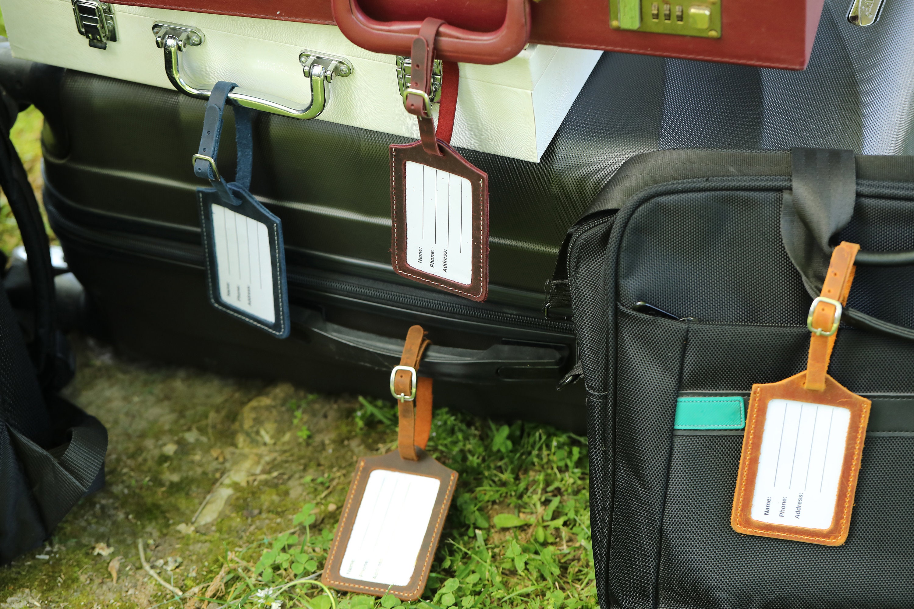 Leather Luggage Tags, Groomsmen Gifts, Luggage Tag Favor, Luggage Tags