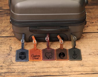 Custom Leather Luggage Tag, Luggage Tag Wedding Favor, Monogram Leather Luggage Tag, Travel Gifts for Her, Leather Luggage Tag,Bag Tag