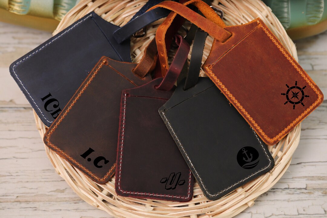 Leather Luggage Tags, Groomsmen Gifts, Luggage Tag Favor, Luggage Tags
