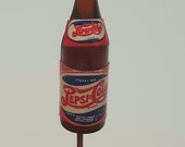 Vintage Pepsi Cola Bottle Stick Pin Double Dot Paper Label 1940 39 s