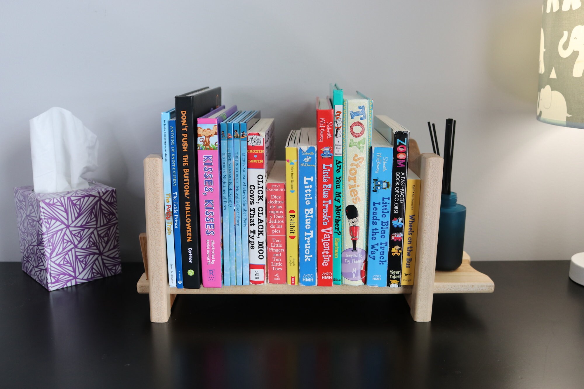 Adjustable Table Top Bookshelf Oak and Maple Etsy