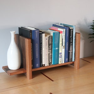Sapele & Walnut Adjustable Bookshelf