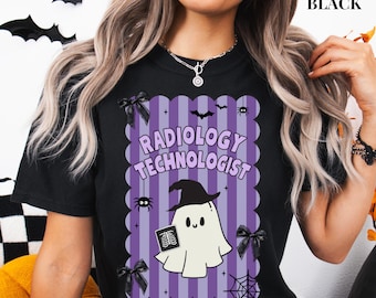 Comfort Colors Halloween Radiology Tech Shirt, Spooky Ghost Radiology Shirt, Rad Tech Halloween Shirt, Halloween Radiology Tee, X-Ray Tech