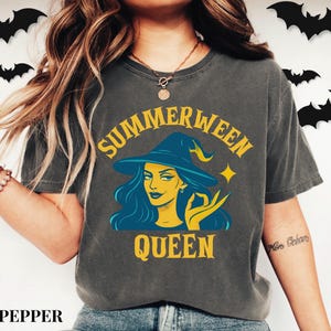 Summerween Comfort Colors Shirt, Summer Halloween shirt, Halloween Skeleton shirt, Cute Spooky Summer vibes, Hot Ghoul summer, spooky season