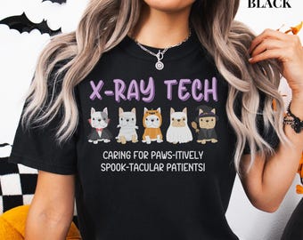 Comfort Colors X-Ray Tech Halloween Shirt, Halloween X-Ray Technologist Shirt, Spooky Radiology Shirt, Rad Tech Halloween Tee, Rad Student