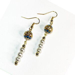Gold & Pearl Dangle Earrings