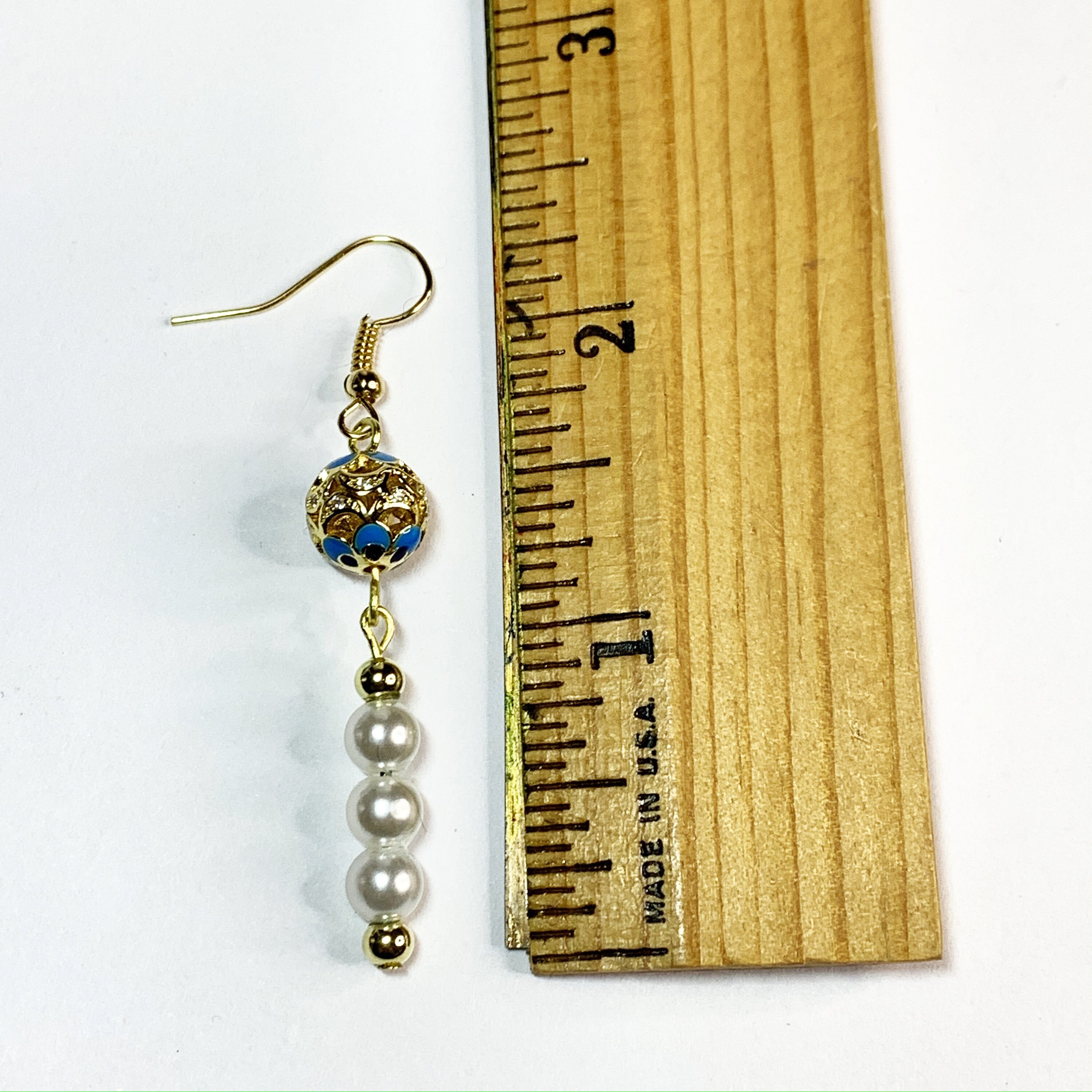 Xana Double Pearl Dangle Earring main image 0