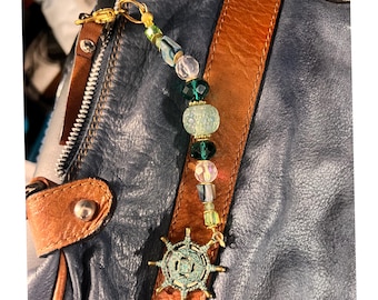 Purse Charm: Nautical Wheel