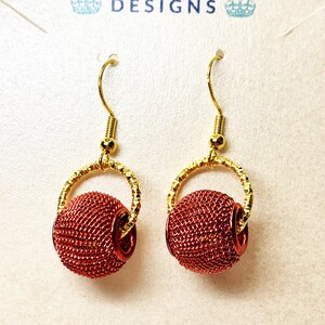 Flaming Red Earrings