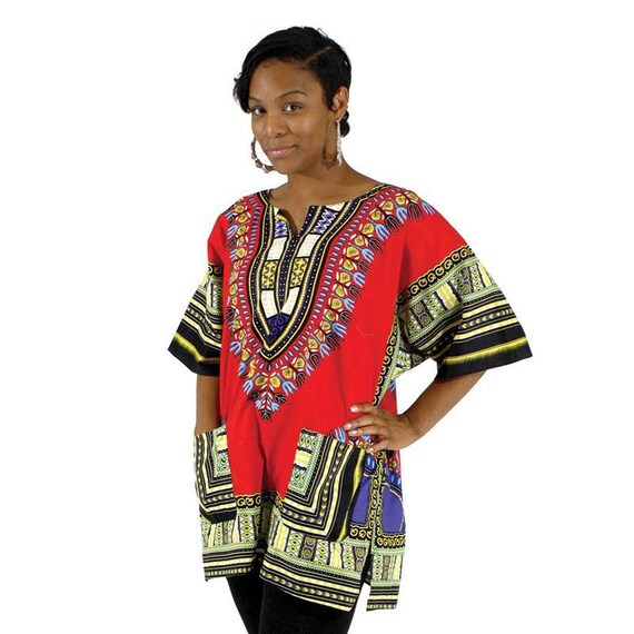 従来印刷ユニセックスDashikiトップ???多くの色利用可能 カラー: グリーン Sf91cffd451be4b45a8d3b5f7dd1a4