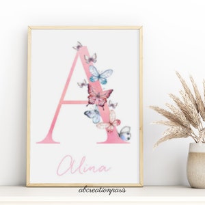 Dance Theme Children's Room Poster Set 3 Posters with Personalized First Name Ballerina Gift Blonde Ballerina Triptych image 6