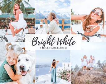 10 BRIGHT WHITE Lightroom Mobile & Desktop Presets / helle luftige Instagram Presets