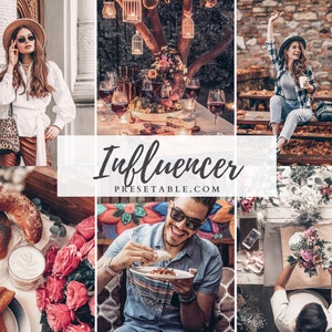 8 INFLUENCER Lightroom Mobile & Desktop Presets / Insta Filter / Blogger / Vlogger