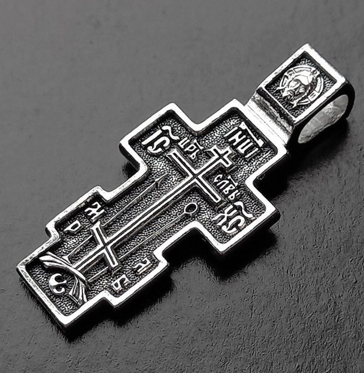 Collier Pendentif En Argent 925 Avec Grenat Et Topaze Blanche - Forme Cœur Et Croix Orthodoxe - Longueur 18 Pouces