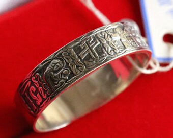 Russian Orthodox Save & Protect Saint George Church Blue Enamel Silver Ring NEW! Russian Orthodox Save & Protect Saint George Church Blue Enamel Silver Ring NEW!