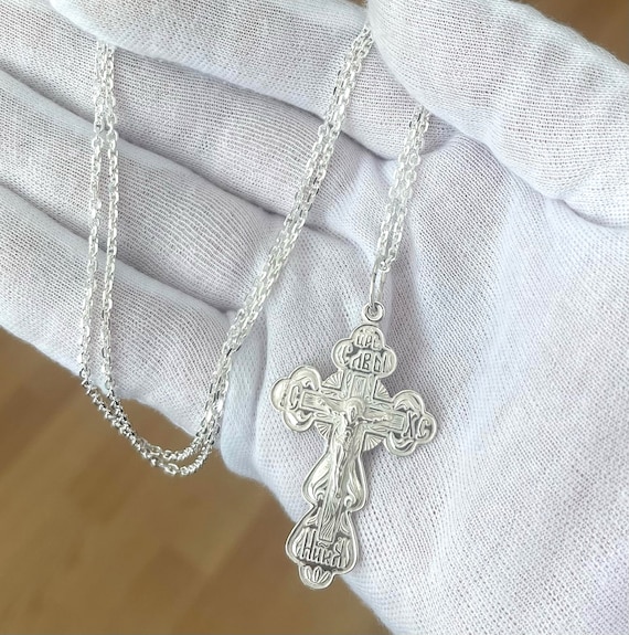 Set Di 2 Collane Con Ciondolo Croce Vintage: Eleganza Perlacea Per Donne E Uomini - 2