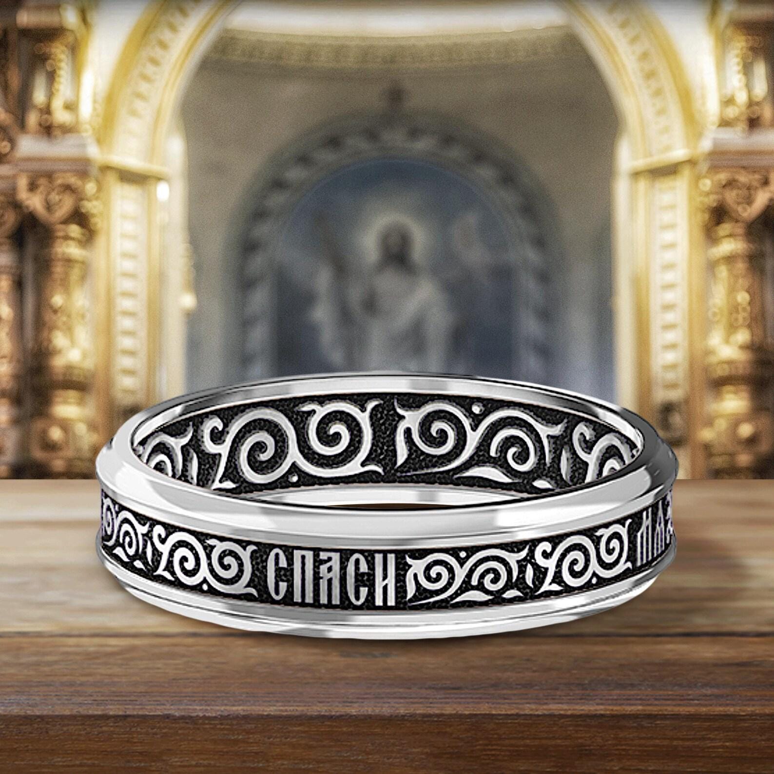 Handmade Christian Orthodox Church Ring. Mother of God Prayer Inside ...