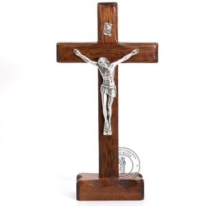 Christian Wooden Cross Silver Plated .999 ( 7.2&quot; X 3.7&quot; ) 18.5cm X 9.5cm + Gift Box