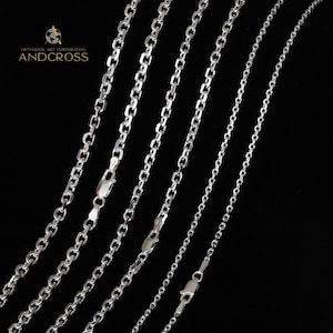 925スターリングシルバーソリッドアンカーチェーンリンクネックレス高光沢女性男性ユニセックス1.5 mm 2.5 mm 4 mm
