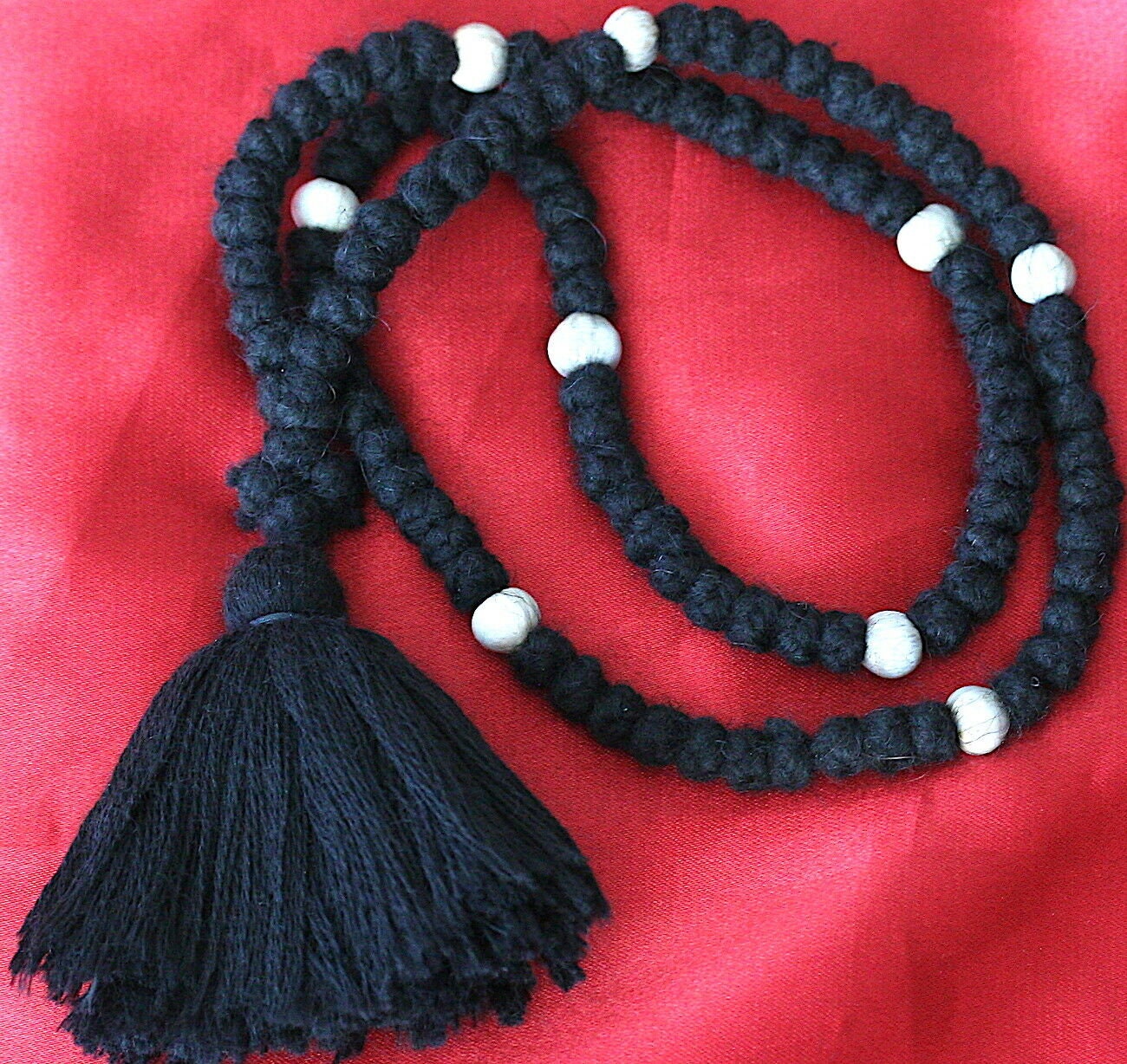 Black Eastern Orthodox Prayer Rope Chotki 100 Count Barrel Knots