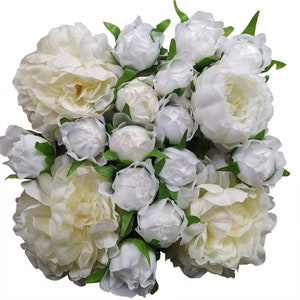 Ivory / White Flower Wall 3-D Artificial Flower Panel Home Shop Party Holiday Wall Decor Photography Wedding Backdrop Floral Arrangement