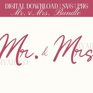 Arquivo SVG Sr. e Sra., SVG de casamento, Download digital de noivos