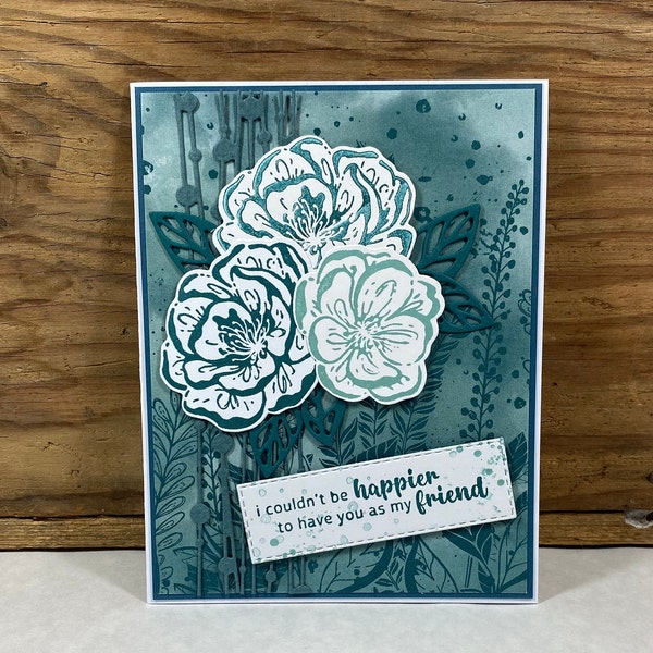 Handmade Card - I couldn't be happier to have you as my friend - Any Occasion Card - Stampin' Up! Friendship Card