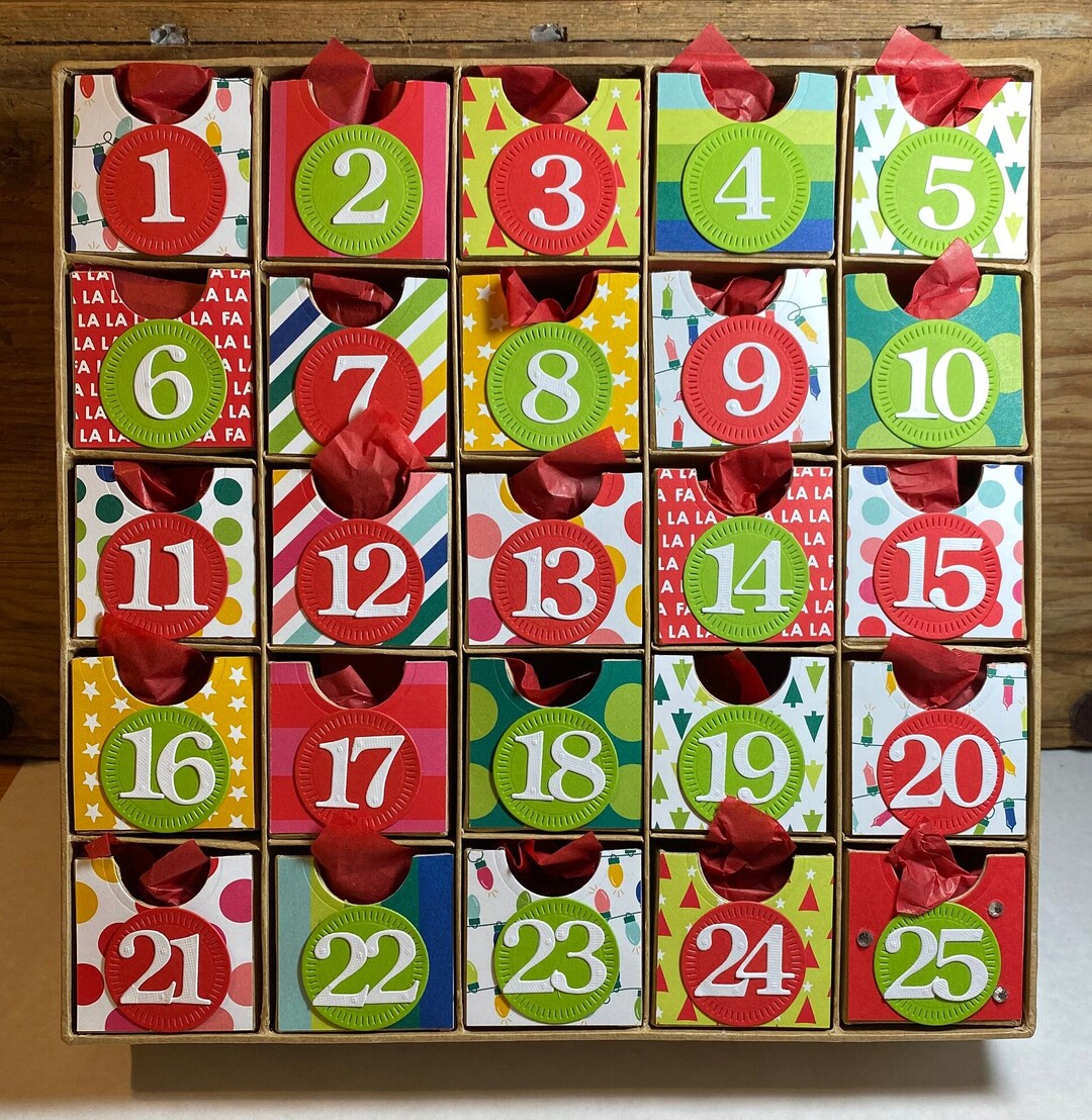 Handmade Advent Calendar fully Assembled Stampin' Up Etsy