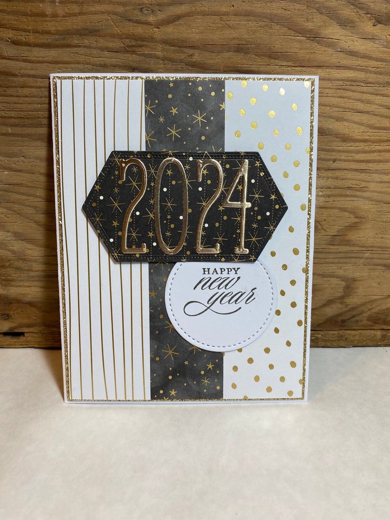 Handmade New Years Cards Set of 4 Cards Holiday Cards Stampin' Up