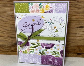 Handmade Get Well Greeting Card - Get Well Soon Card - Thinking of You Card - Get Well Card - Stampin' Up! Card