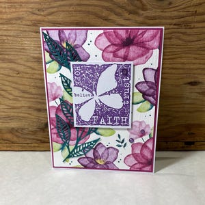 Handmade Greeting Card - Faith Hope Trust Believe  Confirmation Card - Graduation Card - Baptism Card - Stampin' Up! Card