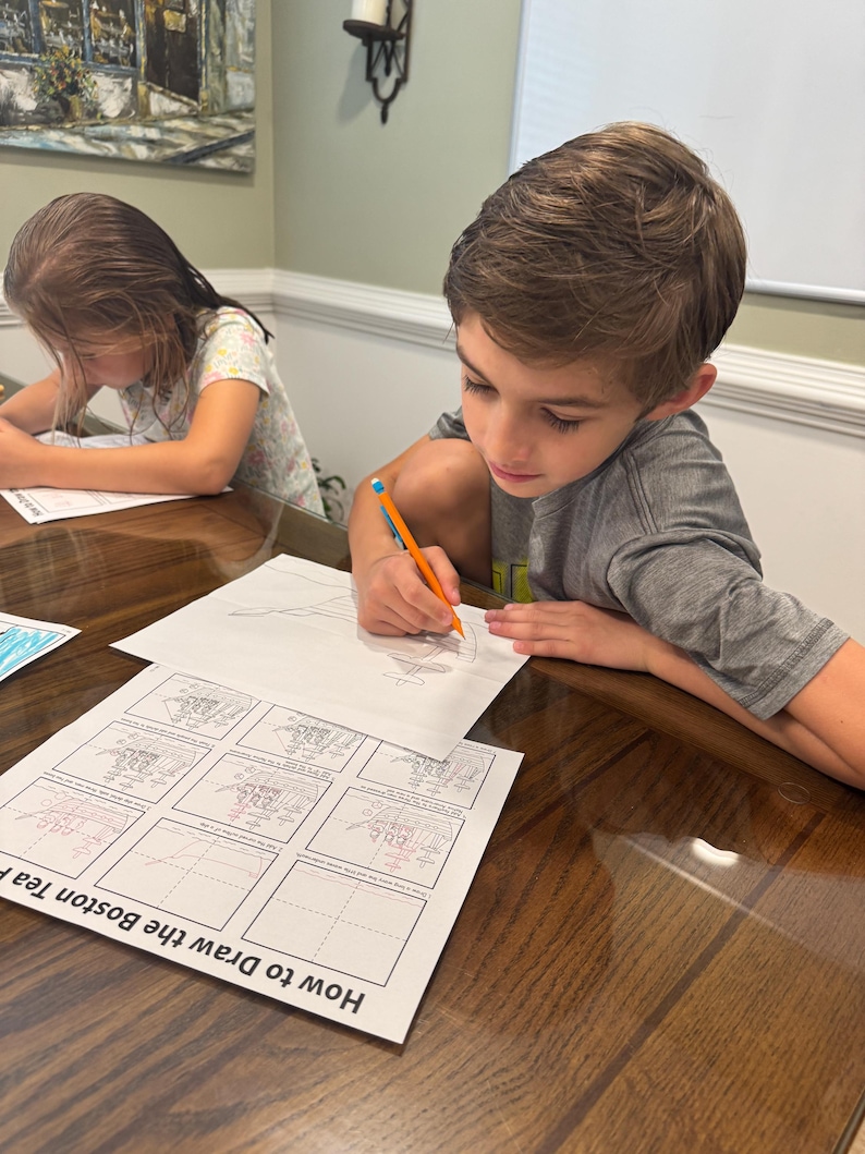 CC Cycle 3 History | How to Draw American History | Classical Homeschool Coloring Book image 3