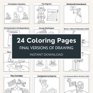 CC Cycle 3 History | How to Draw American History | Classical Homeschool Coloring Book image 6