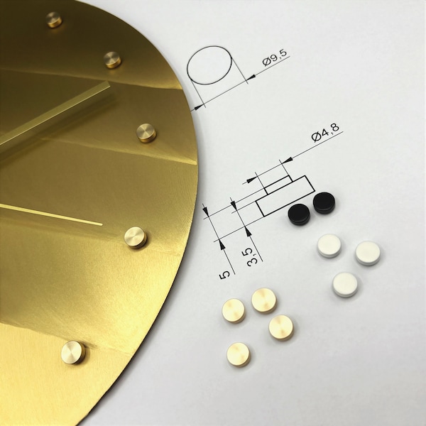 Exclusive Time Dots | Dial Index Points Numbers Watch Buttons | Brass | copper | stainless steel