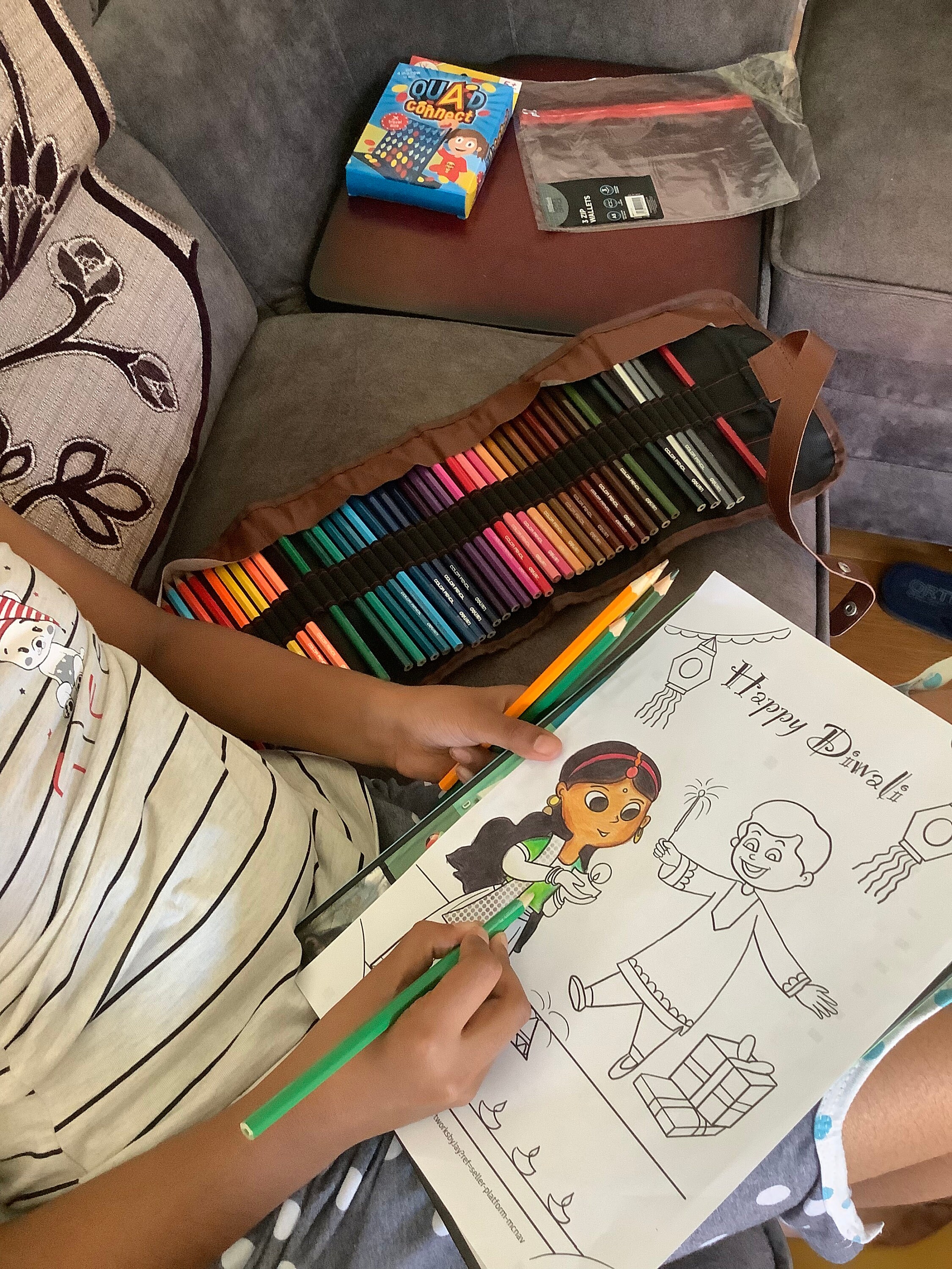 Diwali Printable Coloring Page, Kids Art and Craft, Instant Download ...