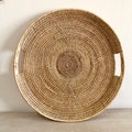 Large Woven Coffee Table Tray: Boho Farmhouse Decor (60 or 45cm) product logo