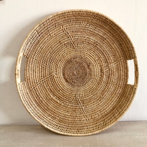 Large Coffee Table Tray | 60 or 45cm | Serving, Drinks Platter | Candle Sideboard Floral Vase Display ? Woven Wall Art