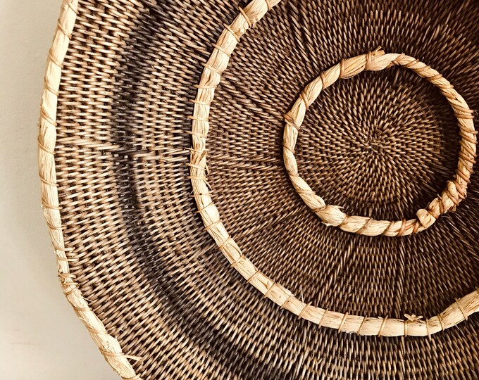 Vintage Makenge Basket Authentic African Woven Vintage Wall Etsy