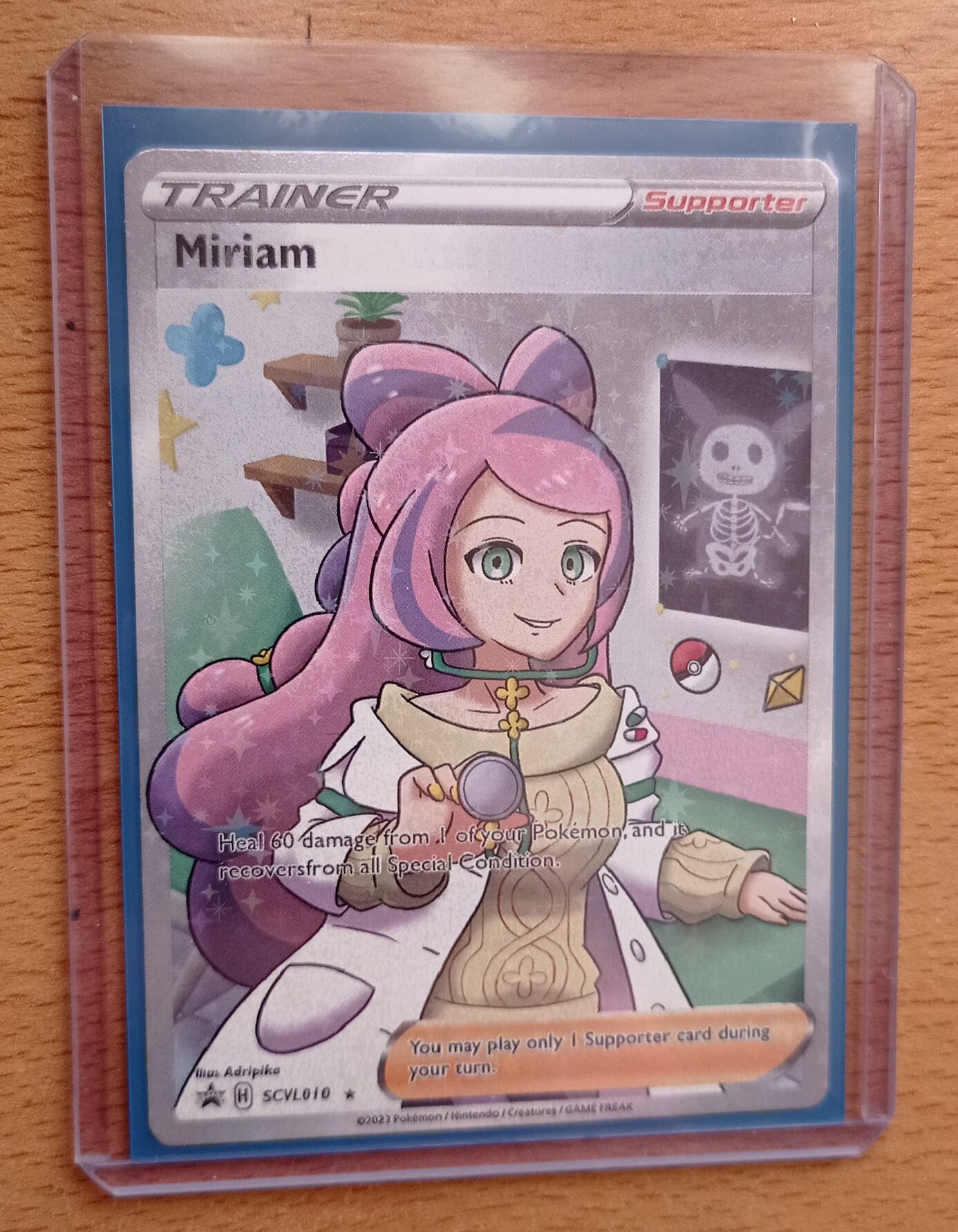 miriam full art pokemon card SAR 105/078 SV1V Violet ex proof acrylic case and featuring a striking image of the captivating character 2023 PokMon TCG Miriam #238